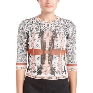 Rachel Zoe Leta Floral Jacquard Top Size Medium